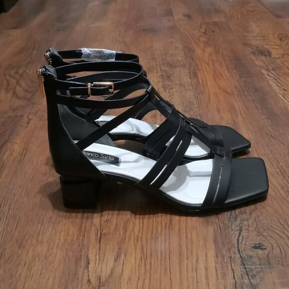 NEW Franco Sarto Women's Korie Strappy Gladiator Heeled Sandal Black Size 10M - Picture 5 of 9